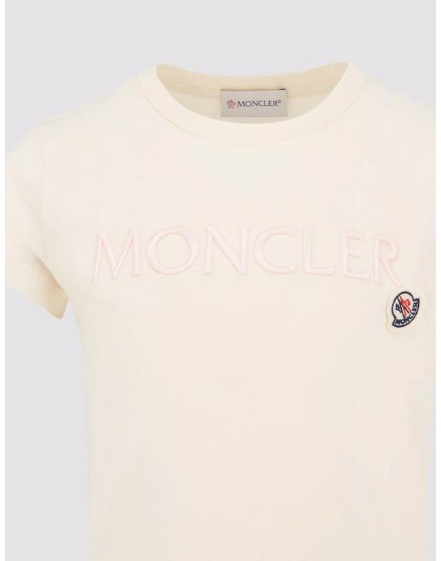 몽클레어 24SS 몽클레어 키즈 로고 자수 티셔츠 8-10A 8C0000583907 착용컷