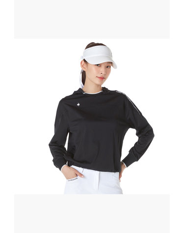 여성 솔리드 탈부착 후드 라운드 티셔츠 (GP322LRL81)