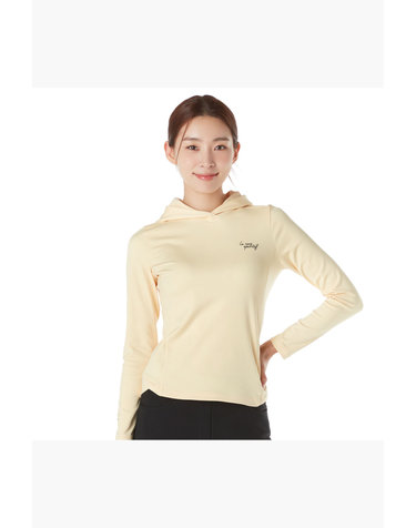 여성 솔리드 후드 이너 티셔츠 (GP422LTLO3)