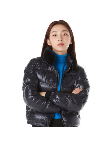 여성 탈착형 퍼카라 경량 구스다운 스윙 점퍼 (GP422LDJO3)