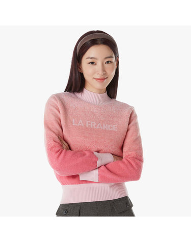 여성 그라데이션 하이넥 방풍 스웨터 (GP422LKPN1)