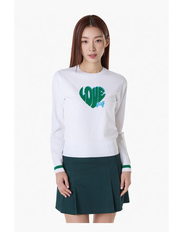 여성 원포인트 라운드 스웨터 (GQ122LKP11)