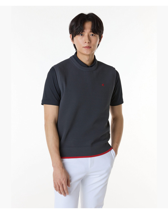 르꼬끄 스포르티브 르꼬끄 골프 남성 ACTIVE POLY 라운드 베스트 (GQ121MKV11) 착용컷