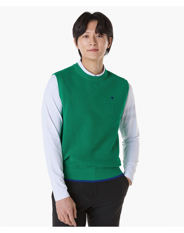 르꼬끄 스포르티브 르꼬끄 골프 남성 ACTIVE POLY 라운드 베스트 (GQ121MKV11) 착용컷