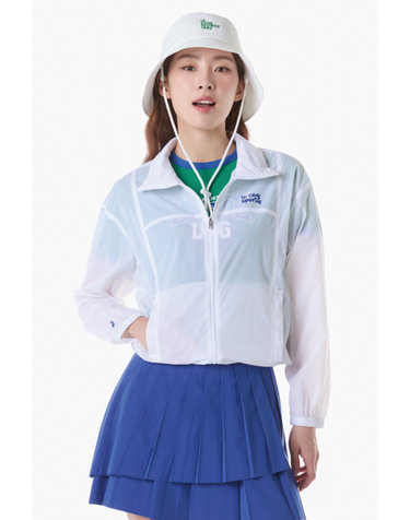 여성 경량 홑겹 하이넥 우븐 점퍼 (GQ222LBL41)