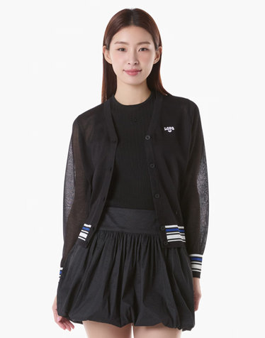 여성 V넥 배색포인트 여름 가디건 (GQ222LKC41)