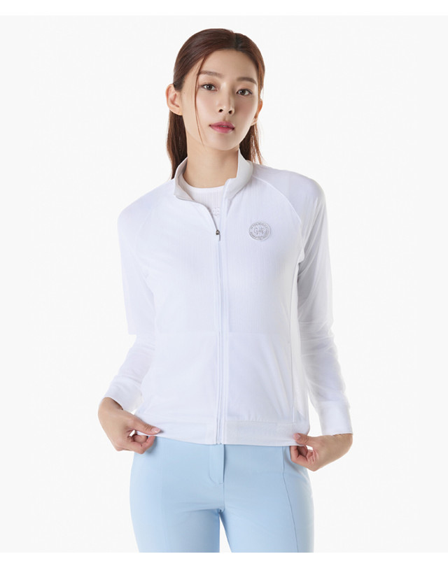 르꼬끄 스포르티브 르꼬끄 골프 여성 초경량 이태리 수입 메쉬 점퍼 (GQ222LBL51) 착용컷