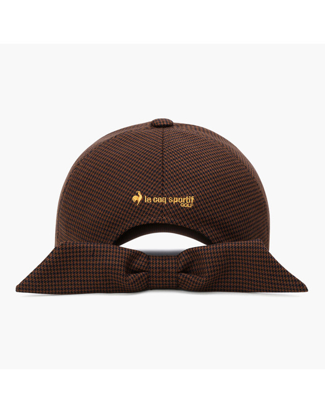 르꼬끄 스포르티브 르꼬끄 골프 여성 패턴 리본 탈부착 캡 (GQ322LCP93) 착용컷