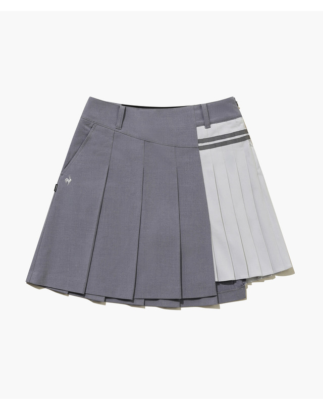 르꼬끄 스포르티브 르꼬끄 골프 여성 배색 플리츠 스커트 _MGRY GQ422LSKO1 착용컷