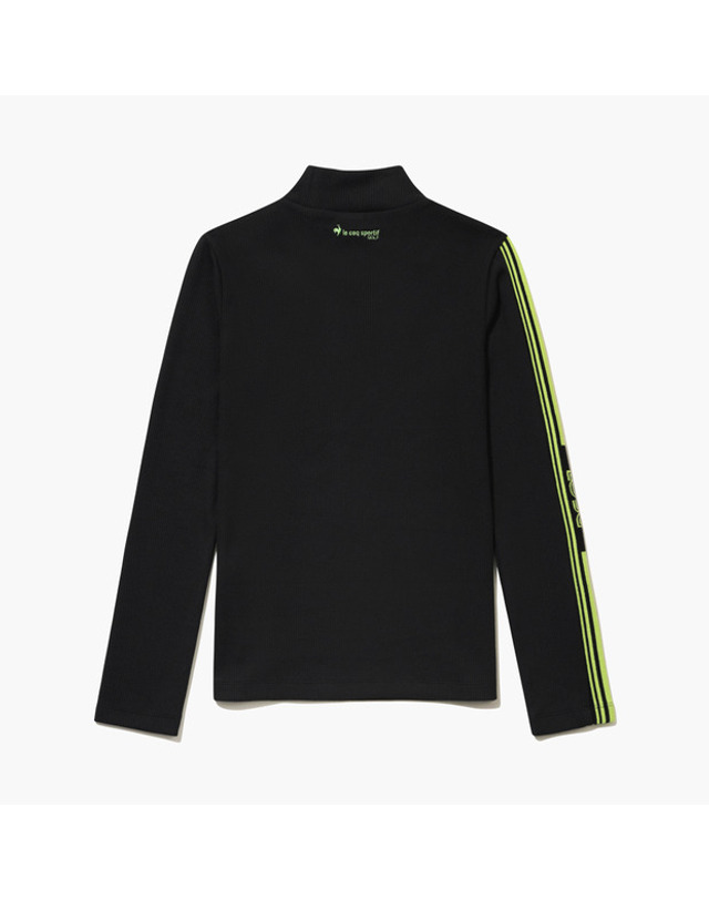르꼬끄 스포르티브 르꼬끄 골프 여성 하프넥 골지 티셔츠 _BLCK GQ422LILO2 착용컷