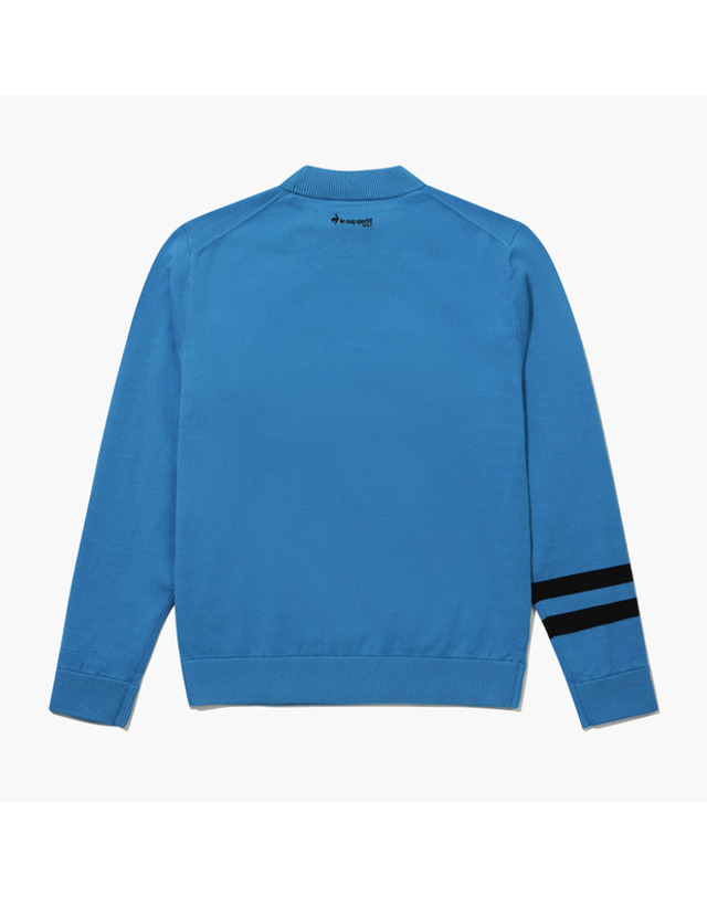 르꼬끄 스포르티브 르꼬끄 골프 남성 에센셜 방풍 스웨터 _BLUE GQ421MKPO9 착용컷
