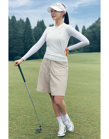여성 밴딩 5부 버뮤다 팬츠 _BEGE GR222LSP41