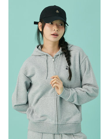남녀공용 스웻 후드 집업 자켓 멜란지그레이 MQ323PTL92