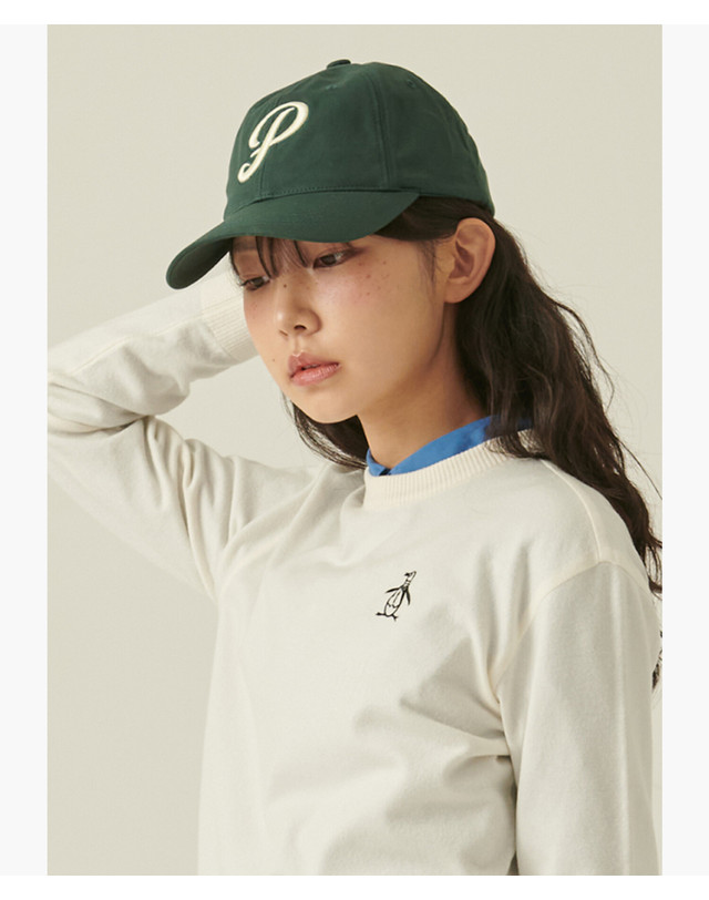 먼싱웨어 여성 로고 볼캡 딥그린(MQ122PCP21) 착용컷