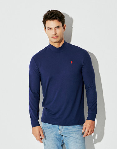 USPA 화이트라벨 양기모 남성 모크넥(네이비)_MP21-TS302NV