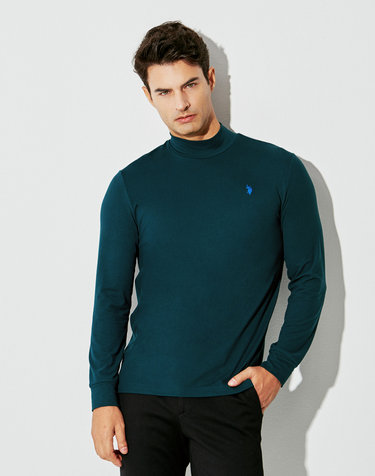 USPA 화이트라벨 양기모 남성 모크넥(다크그린)_MP21-TS304DG