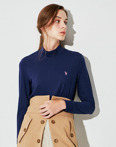USPA 화이트라벨 양기모 여성 모크넥(네이비)_WP21-TS302NV