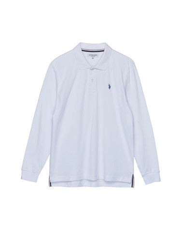 [USPA] 남성 긴팔 PQ 티셔츠 (화이트)_MP26-TS105