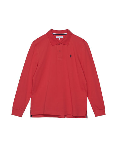 [USPA] 남성 긴팔 PQ 티셔츠 (레드)_MP26-TS106