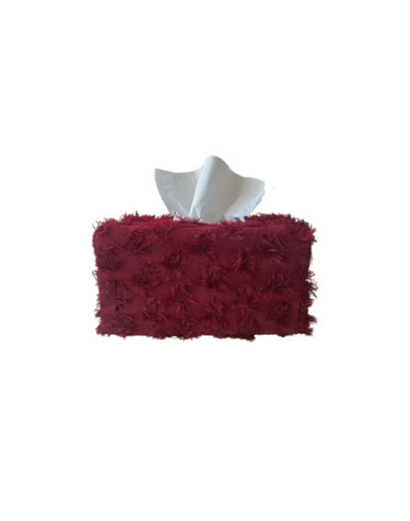 Burgundy Fringe 티슈케이스 2sizes