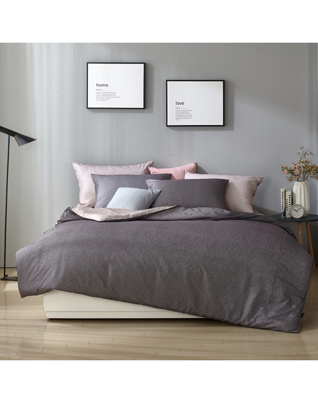 폭스베딩 사계절용 80수 시베리안 구스이불+극세사 이불커버(3컬러) - S400g/Q500g/K600g 화이트 착용컷