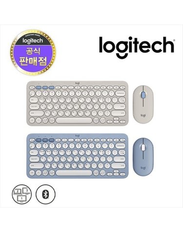 [로지텍] 정품 블루투스 pebble2 combo 키보드마우스 세트 (색상 선택) / K380S + M350S
