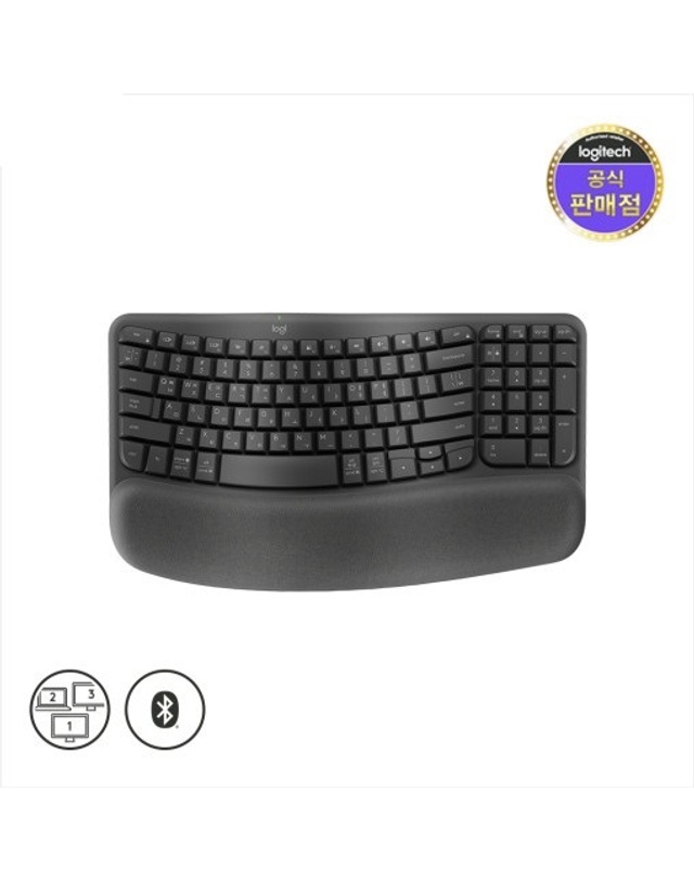 로지텍 [로지텍] 인체공학 무선 키보드 (색상 선택)/ WAVE KEYS 착용컷