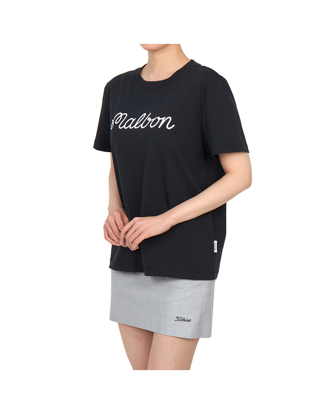말본골프 말본골프 골프웨어 여성 반팔티셔츠 MW0293 BLK 착용컷