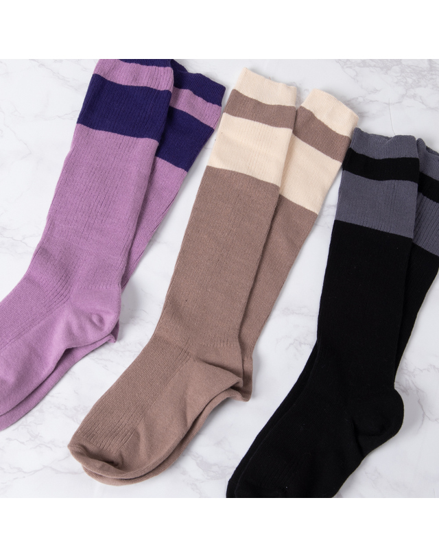 뒤란 DURAN 베이직 더블라인 니삭스 DAF1E-0016 3colors 착용컷