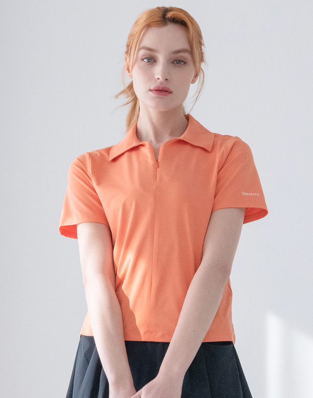 뒤란 뒤란 에어리 소로나 카라 집업 티셔츠 DTF4S-3062 3colors 착용컷