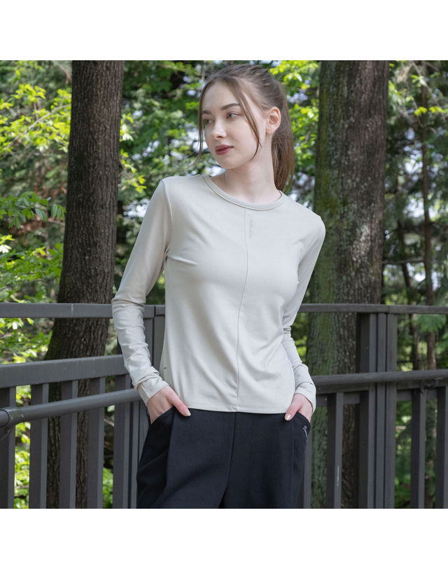 뒤란 뒤란 앞 절개 스포츠 긴팔 티셔츠 DTF4W-4144 4colors 착용컷