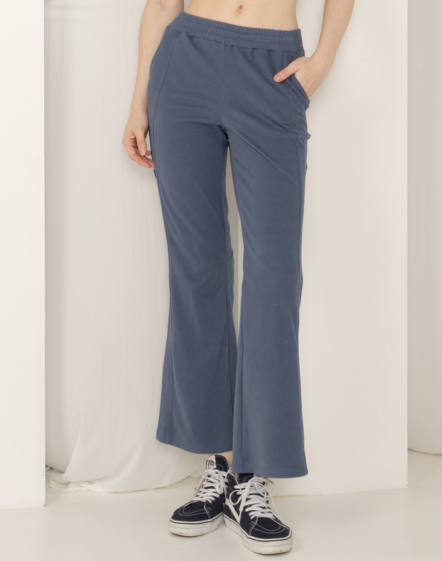뒤란 뒤란 소프트 후리스 사이드 절개 부츠컷 슬랙스 DBF4W-9187 3colors 착용컷