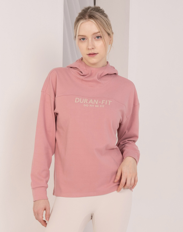 뒤란 뒤란 소프트 후리스 로고 후드 티셔츠 DTF4W-4150 3colors 착용컷