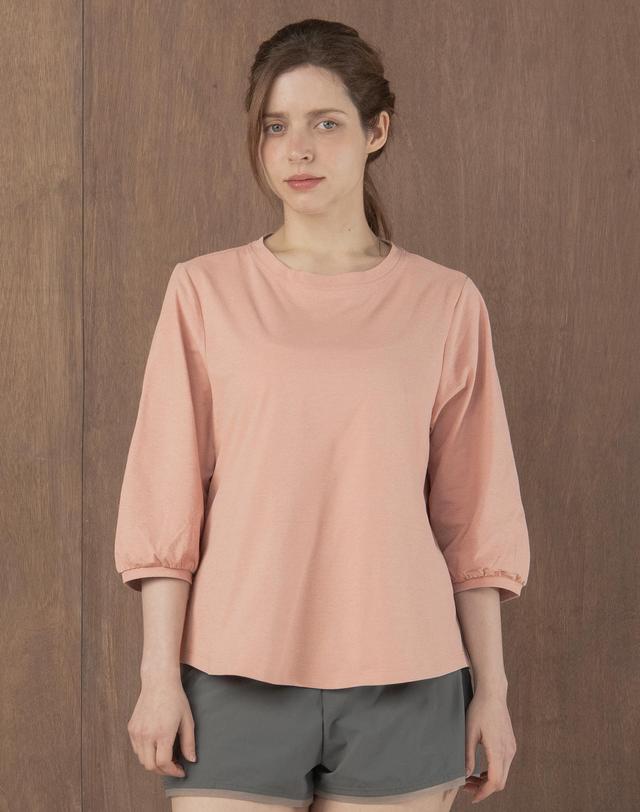 뒤란 뒤란 소로나 라운드 7부 티셔츠 DTF6S-3095 4colors 착용컷