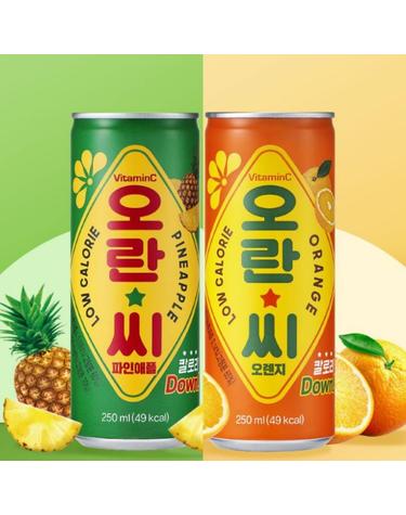 오란씨 250ml 캔 2종 30입 1박스 (무료배송) 탄산음료 과일탄산