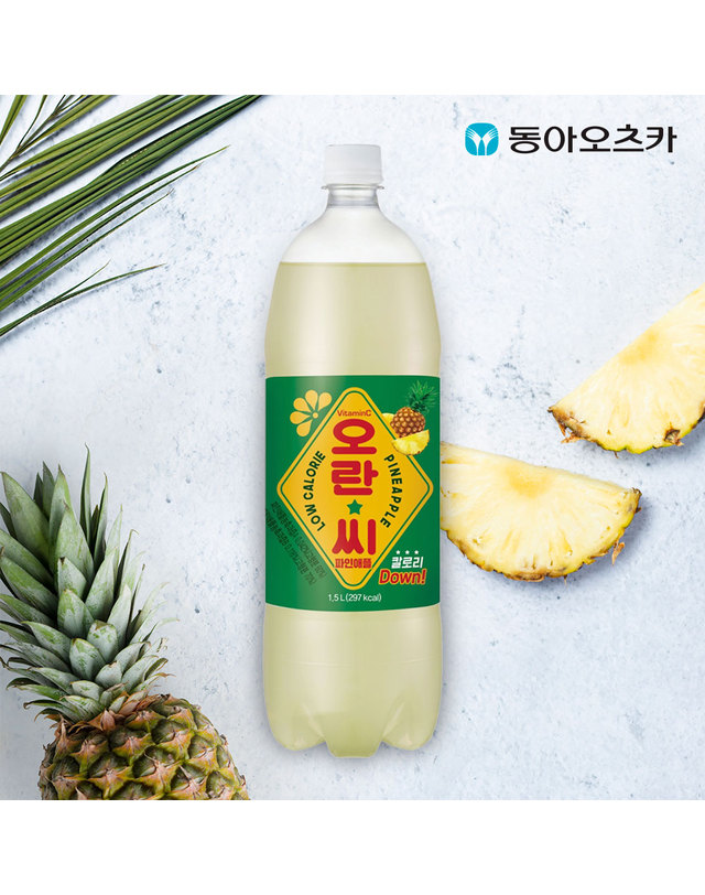 동아오츠카 오란씨 파인 1.5L 페트 12입 탄산음료 과일탄산 착용컷