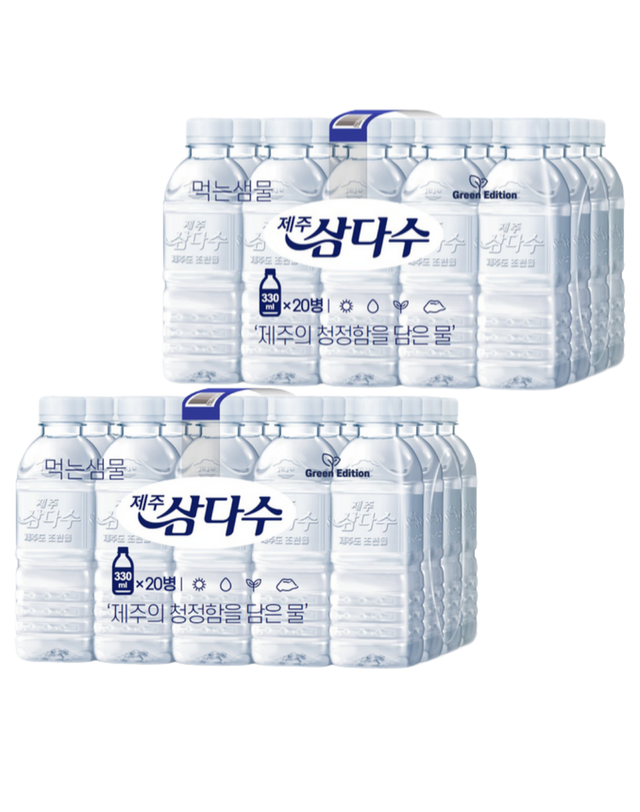 삼다수 제주 삼다수 그린 생수 330mlx80병 생수 물 착용컷