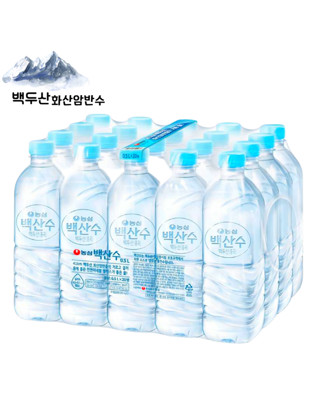 백산수 백산수 무라벨 500MLX40병 생수500 착용컷
