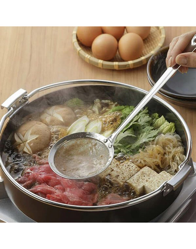 시모무라 [시모무라] 올스텐 미세 거름망 거품국자 대형 (43285) 착용컷