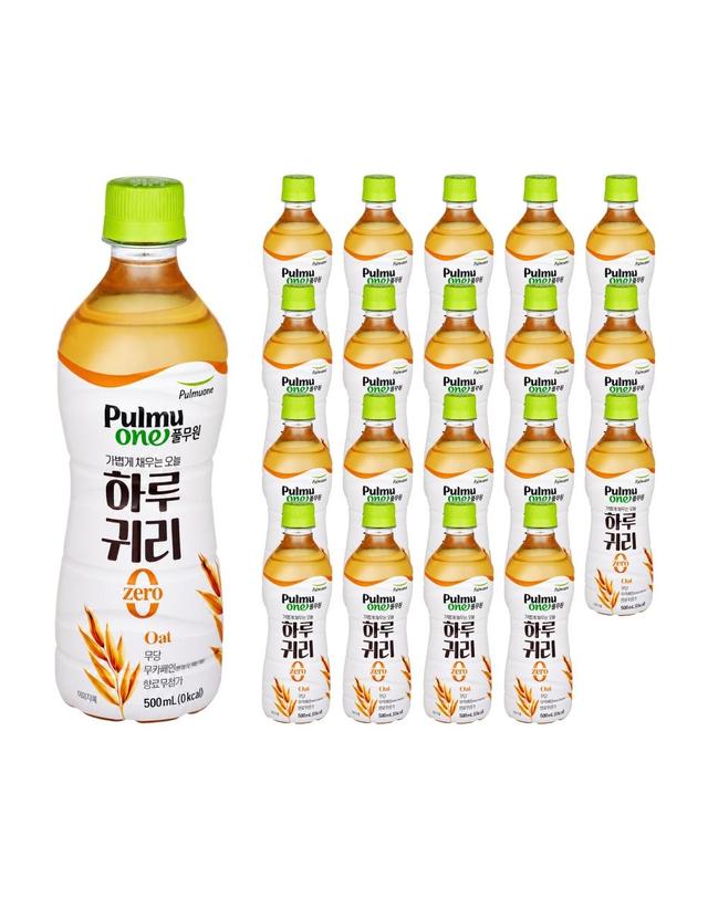 풀무원 생수 [풀무원] 곡물차 하루귀리 (500mlx10개/20개/40개/60개) 대용량 귀리음료 착용컷