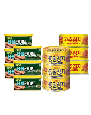 [동원] 리챔 더블라이트 200g6캔+살코기90g3캔+고추90g3캔 외 4종 햄 통조림 모음 동원 캔