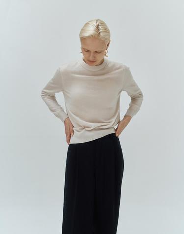 silk cashmere pullover(ivory)