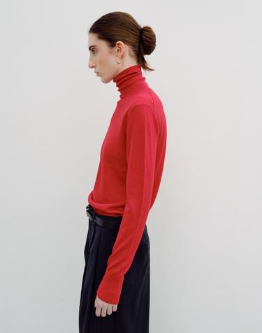 Silk Cash pullover - italy silk 30% cash 10% wool 60% (RED)