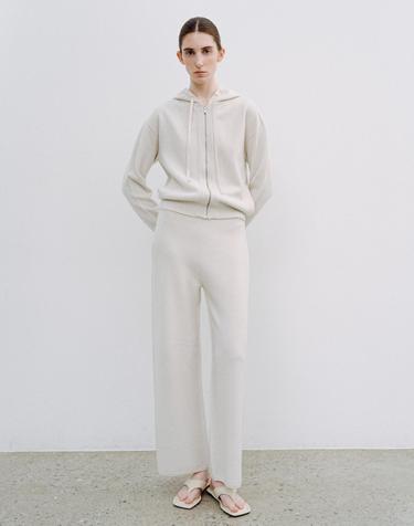 르희 캐시미어 26 semi wide pants - italy cashmere 100% (IVORY)