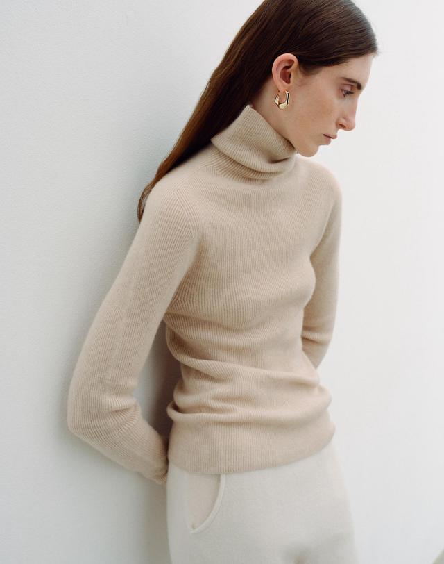 르희 캐시미어 26 Rib basic pullover-italy cashmere 100%(BEIGE) 베이지 착용컷