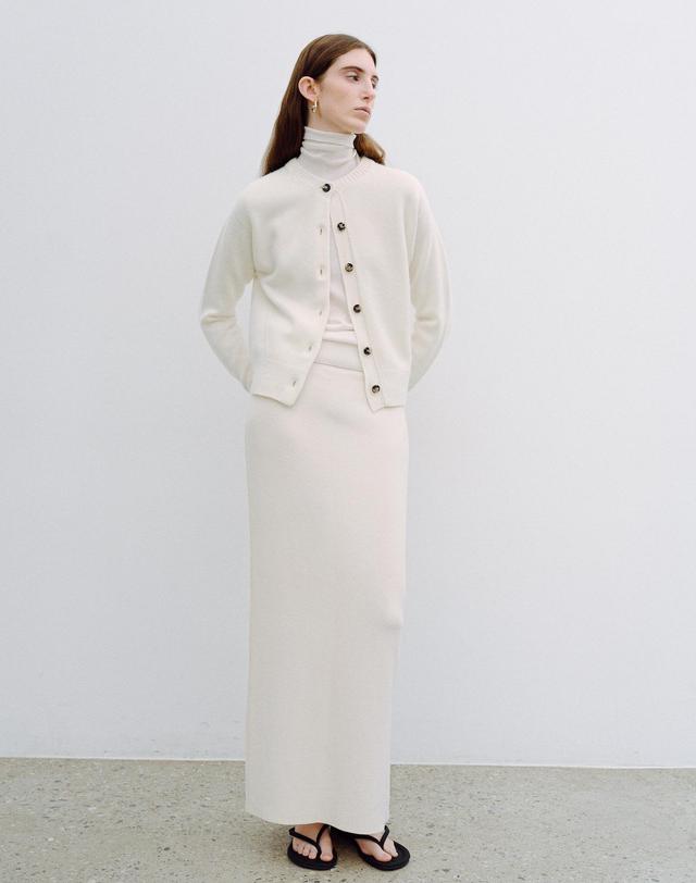 르희 캐시미어 26 Round cardigan -italy cashmere 100%(WHITE) 화이트 착용컷