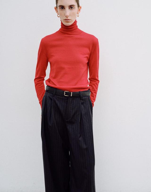 르희 캐시미어 Silk Cash pullover - italy silk 30% cash 10% wool 60% (RED) 레드 착용컷