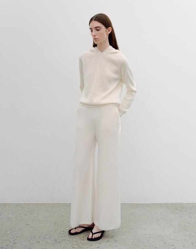 르희 캐시미어 Wide pants - italy cashmere 100% (WHITE) 화이트 착용컷