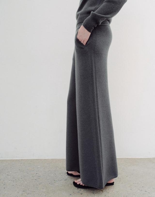 르희 캐시미어 Wide pants - italy cashmere 100% (D/GREY) 착용컷