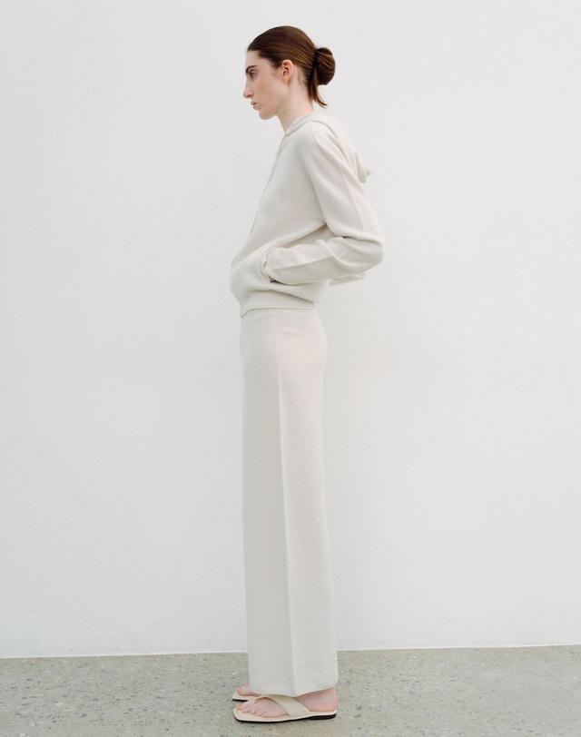 르희 캐시미어 26 semi wide pants - italy cashmere 100% (IVORY) 아이보리 착용컷